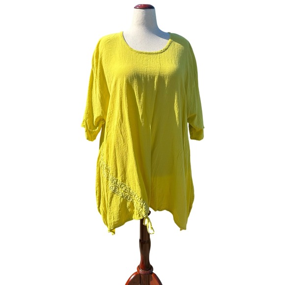 Oh My Gauze Tunic Dress‎ Wms Sz 2/XL Cotton Gauze Bohemian Style Cottagecore - Picture 1 of 8
